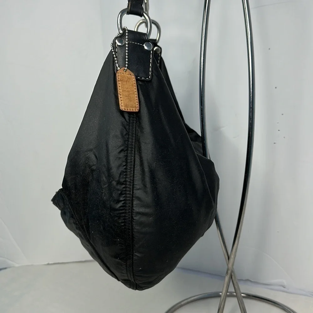 Coach Hampton weekend nylon with leather trim in black